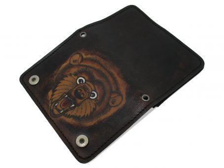 portafogli dipinto orso