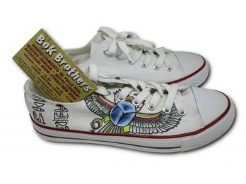 Scarpe dipinte scarabeo egizio