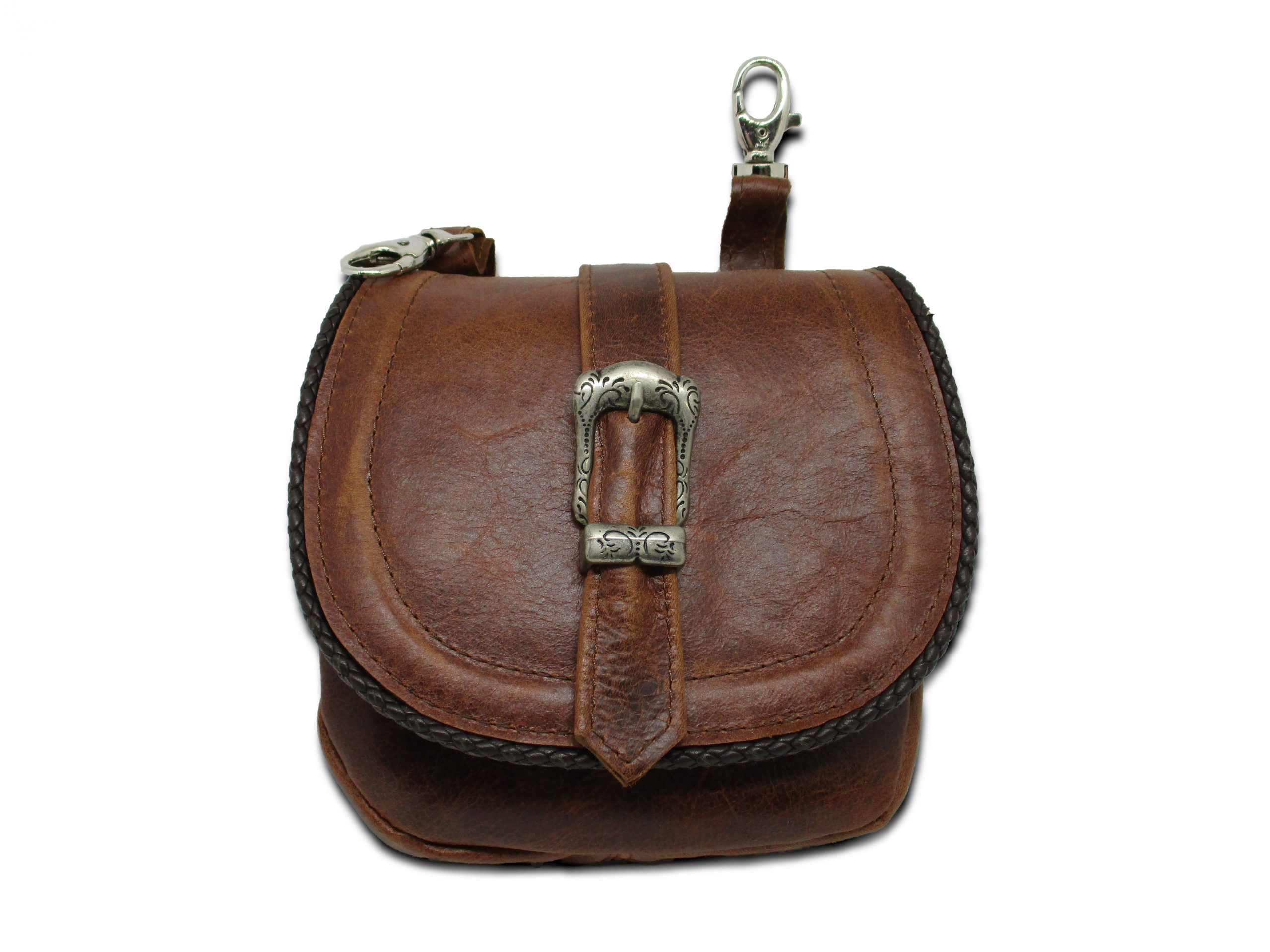 borsello tracolla marrone fibbia